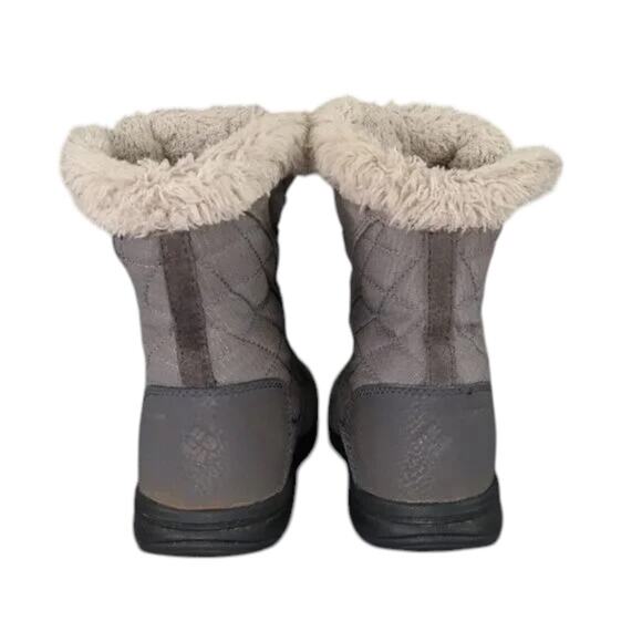 Columbia Shoes Kids 2 Boots Winter Snow Outdoor Ice Maiden Quilted Leather Warm - Picture 7 of 15